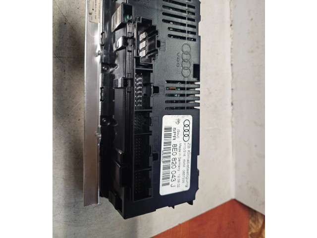 Блок управления климат-контролем 8E0820043J, 0657335   Audi A4 S4 B6 8E 8H