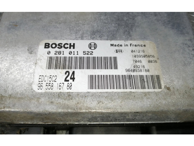 Řídící jednotka 9655816780, 0281011522   Peugeot 807 2003