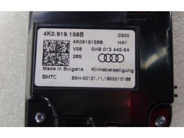 Блок управления климат-контролем 4KO919158B, 21695246   Audi A6 S6 C8 4K