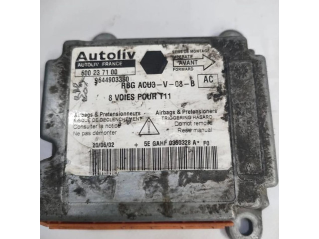 Блок подушек безопасности 9644903380, CENTRALITAAIRBAG   Peugeot 206+