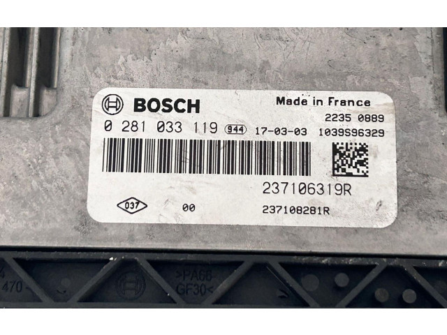 Řídící jednotka 237108281R, 0281033119   Renault Clio IV 2017