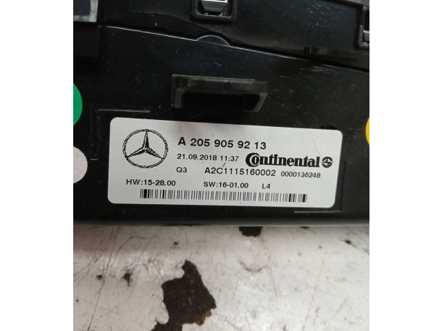 Блок управления климат-контролем 2059059213   Mercedes-Benz C W205