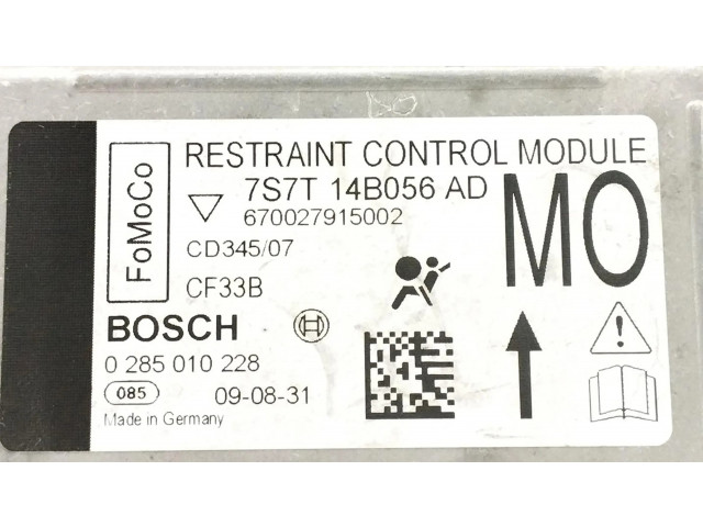 Блок подушек безопасности 7S7T14B056AD, 0285010228   Ford Mondeo MK IV