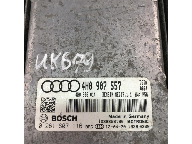 Блок управления двигателем Блок управления 4H0907557, 0261S07116   Audi A8 S8 D4 4H