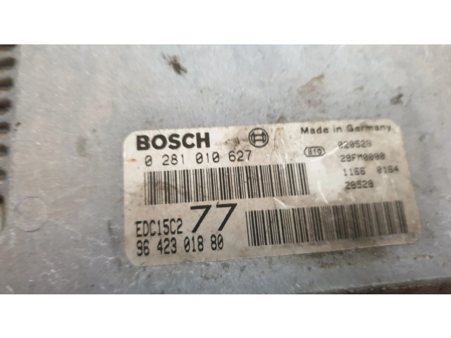 Řídící jednotka 0281010627, 9640938680   Peugeot 406 2002