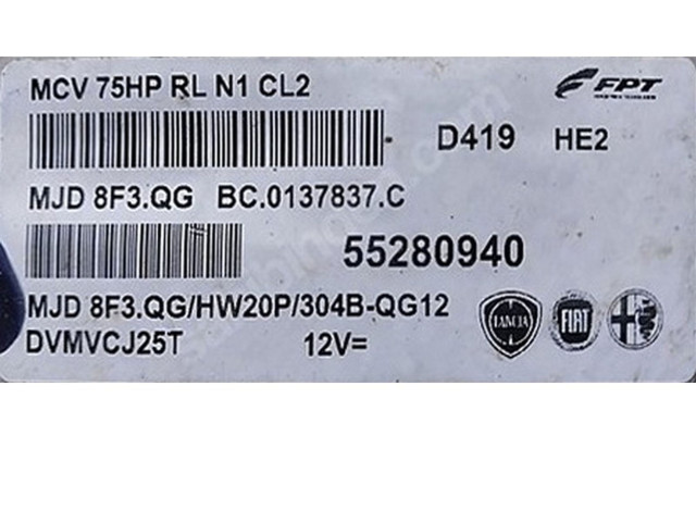 Řídící jednotka 55280940, BC.0137837.C   Fiat Fiorino 2016