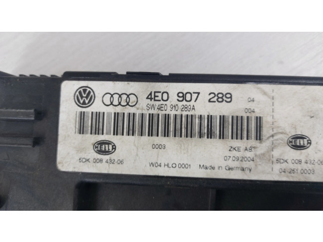 Блок комфорта 4E0907289, 4E0910289A   Audi A8 S8 D3 4E   