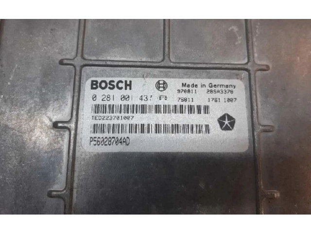 Блок управления двигателем Блок управления 0281001437   Jeep Grand Cherokee