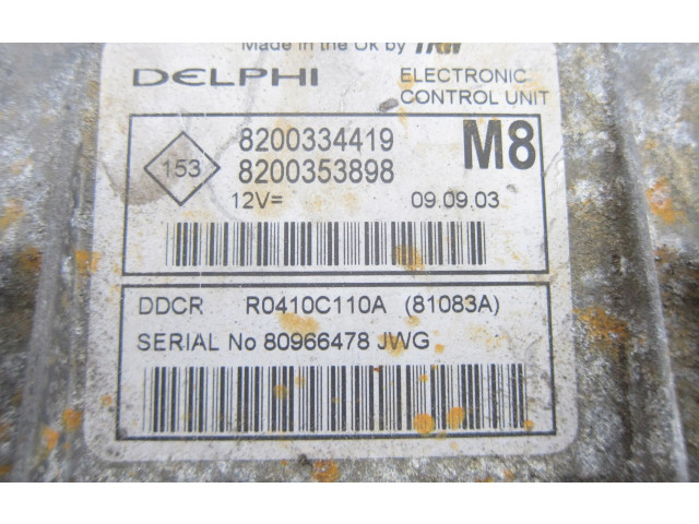 Řídící jednotka 8200353898, 8200334419   Nissan Micra 2003