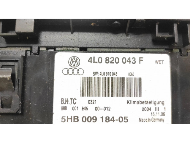 Блок управления климат-контролем 4L0820043F, 5HB00918405   Audi Q7 4L