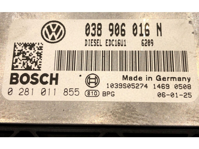 Блок управления двигателем Блок управления 038906016N   Volkswagen Transporter - Caravelle T5