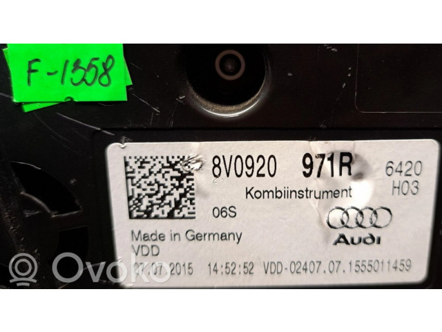 Панель приборов 8V0920971R   Audi A3 S3 8V       