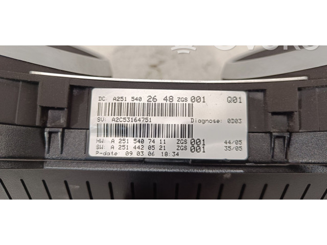 Панель приборов A2515402648   Mercedes-Benz ML W164       