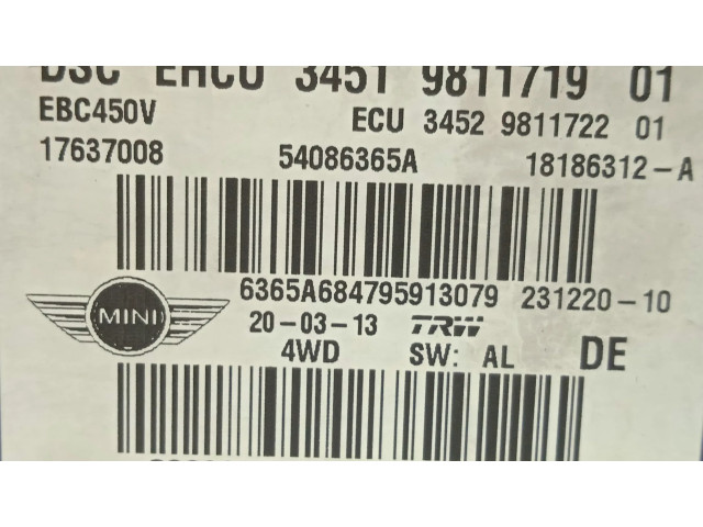 Jednotka ABS 3451981171901, 3452981172201   Mini Cooper Countryman R60 2013