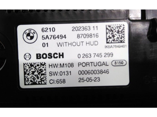 Přístrojová deska  BMW 1 F40 2023 621020236311, 5A76494  