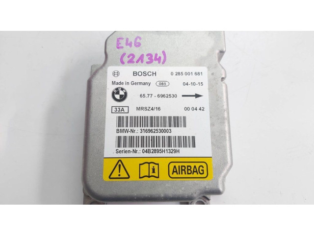Блок подушек безопасности 6962530, 0285001681   BMW 3 E46