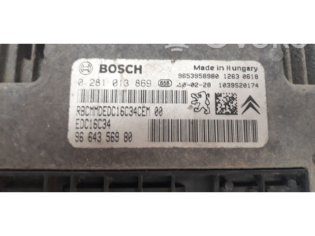 Řídící jednotka 9664356980, 0281013869   Fiat Scudo 2010