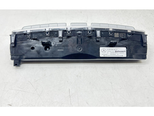 Блок управления климат-контролем A2059054917, 0000043161   Mercedes-Benz EQC