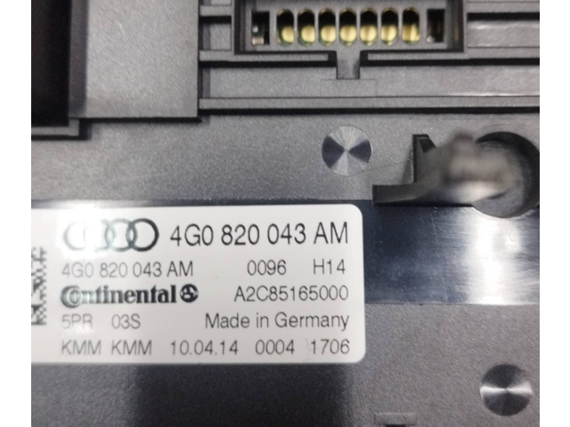 Блок управления климат-контролем 4G0820043AM, A2C85165000   Audi A6 S6 C7 4G