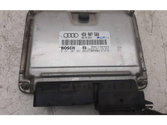 Блок управления двигателем ECU 4E0907560   Audi A8 S8 D3 4E