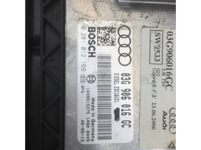 Блок управления двигателя 03G906016, 0281012169   Audi A4 S4 B7 8E 8H