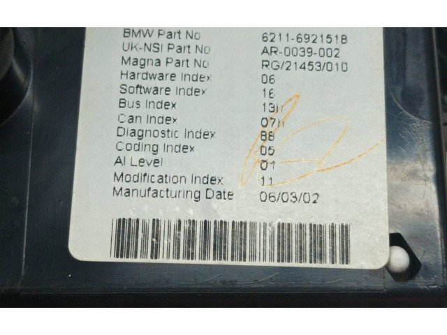 Přístrojová deska  Mini One - Cooper Cabrio R52 2002 6921518  