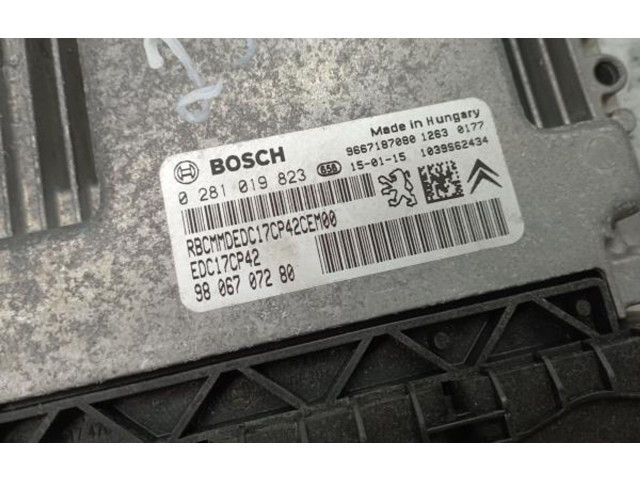 Řídící jednotka 9806707280, 0281019823   Peugeot 508 2015