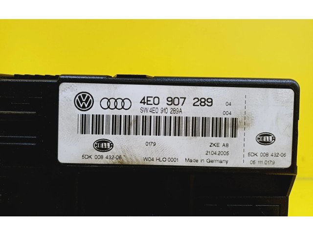 Комфортный модуль 4E0907289, 4E0910289A    Audi A8 S8 D3 4E 2002 - 2009 года