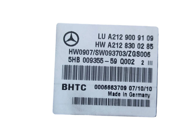 Блок управления климат-контролем A2128300285, 5HB00935559   Mercedes-Benz E W212
