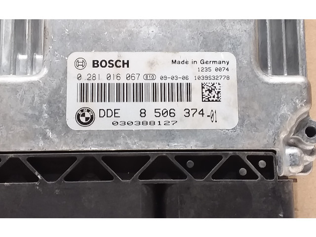 Řídící jednotka 8506374, 0281016067   BMW 3 E90 E91 2009
