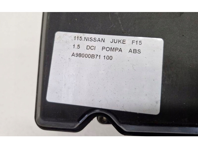 Блок АБС A98000B71   Nissan  Juke I F15  2010 - 2018 года