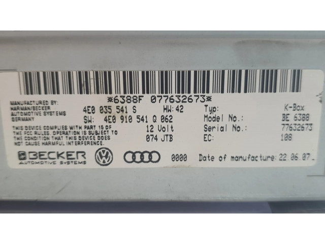 Блок управления 4E0035541S   Audi Q7 4L