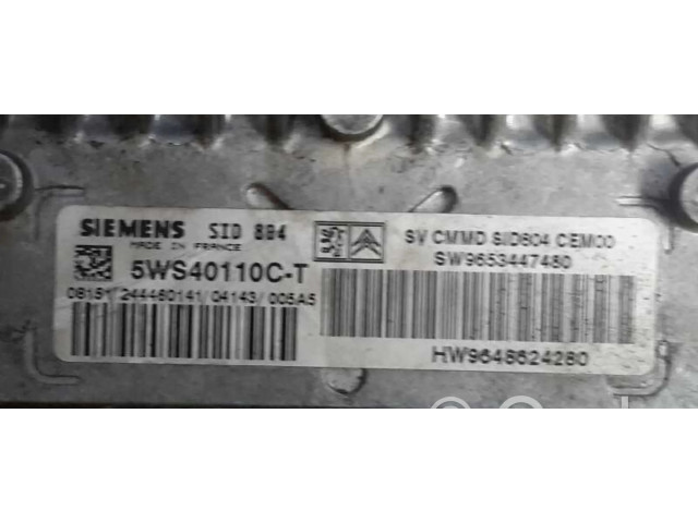 Блок управления двигателя 5WS40110CT, 9648624280   Citroen C3