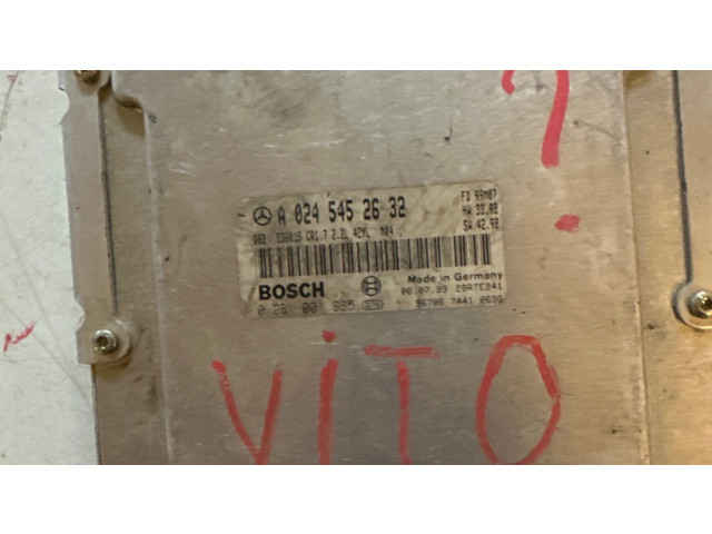 Řídící jednotka A0245452632, 0281001985   Mercedes-Benz Vito Viano W638 2002