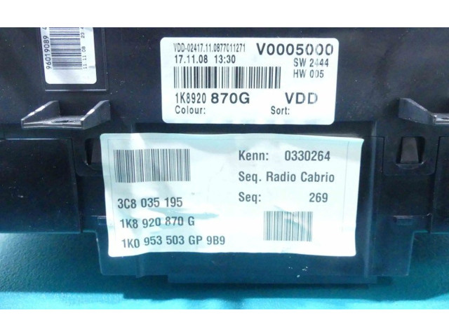 Панель приборов 1K8920870G, IMPRK943049   Volkswagen Scirocco       