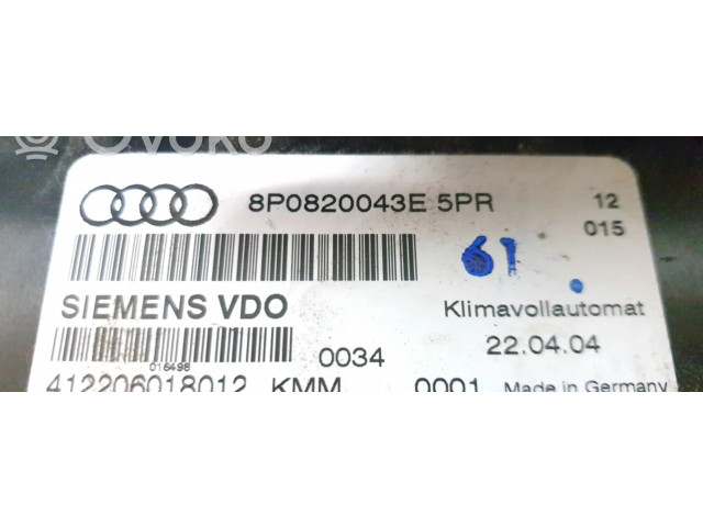 Модуль блока управления кондиционером 8P0820043E   Audi A3 S3 8P