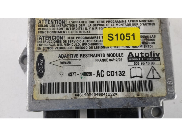 Блок подушек безопасности 4S7T14B056AC, S1051   Ford Mondeo MK IV