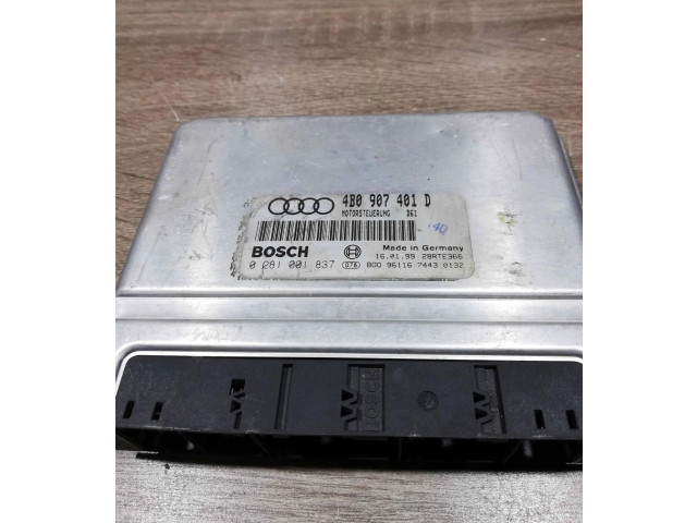 Блок управления двигателем Блок управления 4b0907401d, 0281001837   Audi A6 S6 C5 4B