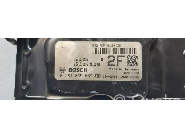 Řídící jednotka 237101118S, 0281035669   Dacia Lodgy 2019
