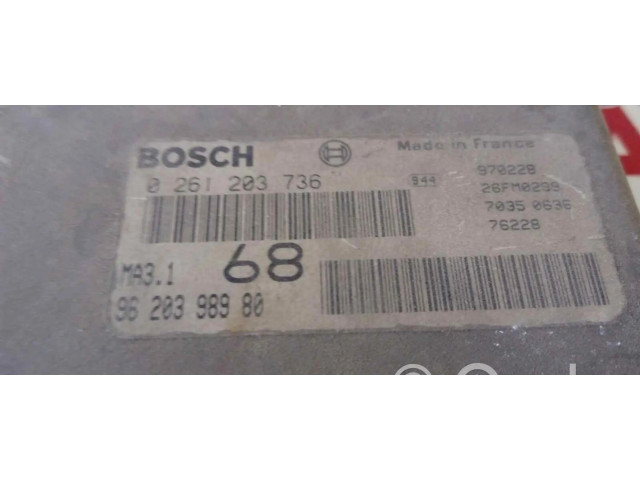 Řídící jednotka 0261203736, CENTRALITAMOTORUCE   Peugeot 106 