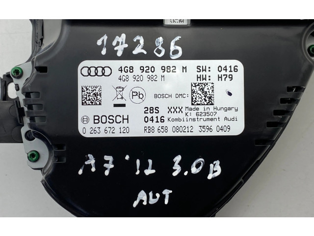 Přístrojová deska  Audi A7 S7 4G 2012 4G8920982M, 0263672120  