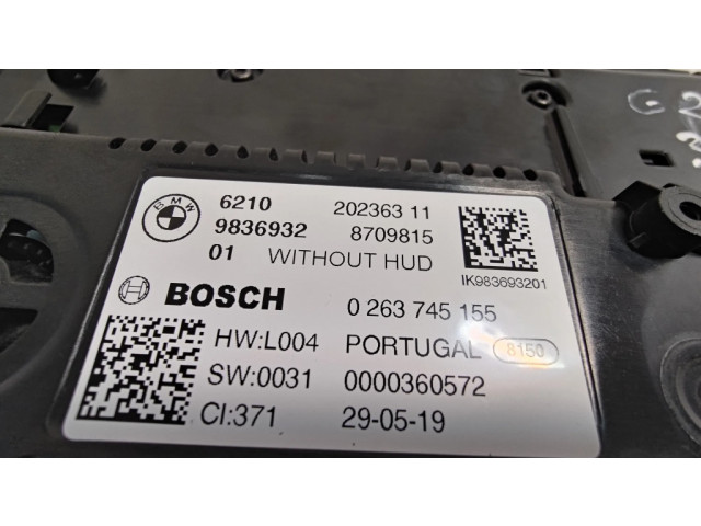 Панель приборов 9836932, 62109836932   BMW 3 G20 G21       