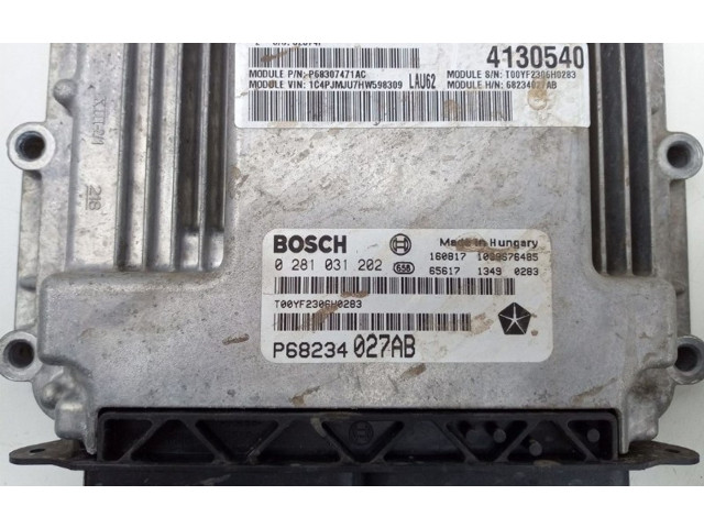 Блок управления впрыском P68234027AB, 0281031202   Jeep Cherokee