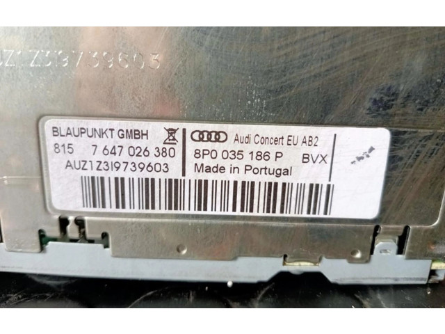 Радио/ проигрыватель CD/DVD / навигация 8P0035186P   Audi A3 S3 A3 Sportback 8P