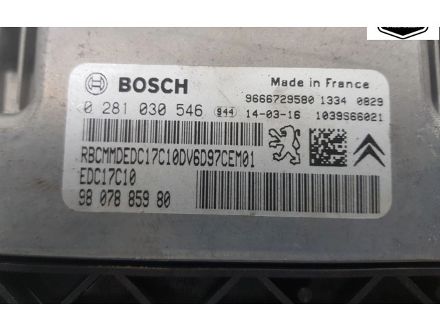 Řídící jednotka 9666729580, 0281030546   Peugeot Partner 2014