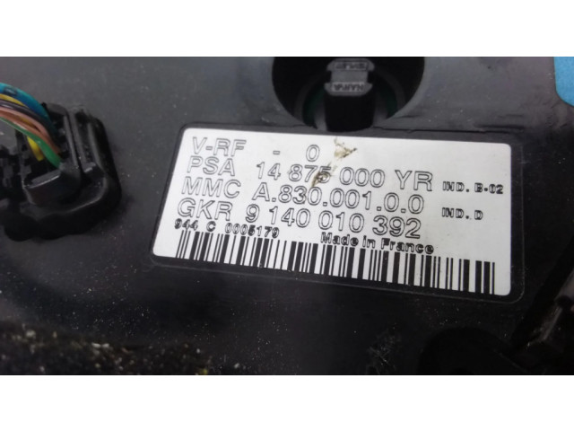 Блок управления климат-контролем 14875000, A83000100   Citroen C8