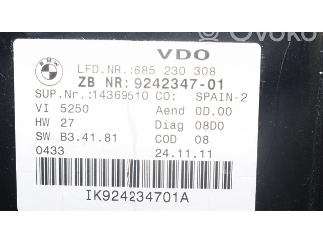 Přístrojová deska  BMW 3 E92 E93 2011 9242347  