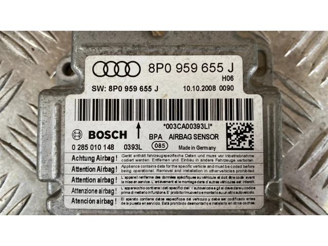 Блок подушек безопасности 8P0959655J, 0285010148   Audi A3 S3 A3 Sportback 8P