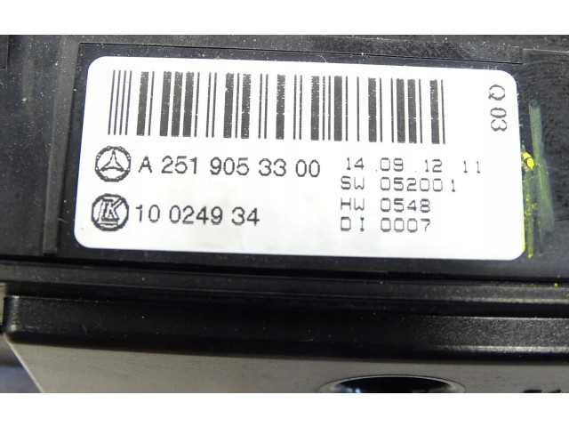 Блок управления климат-контролем A2519053300   Mercedes-Benz R W251