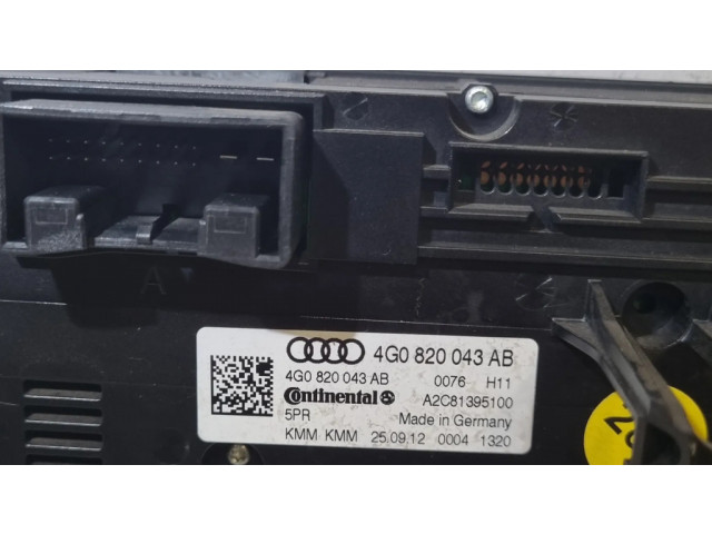 Блок управления климат-контролем 4G0820043AB   Audi A6 C7